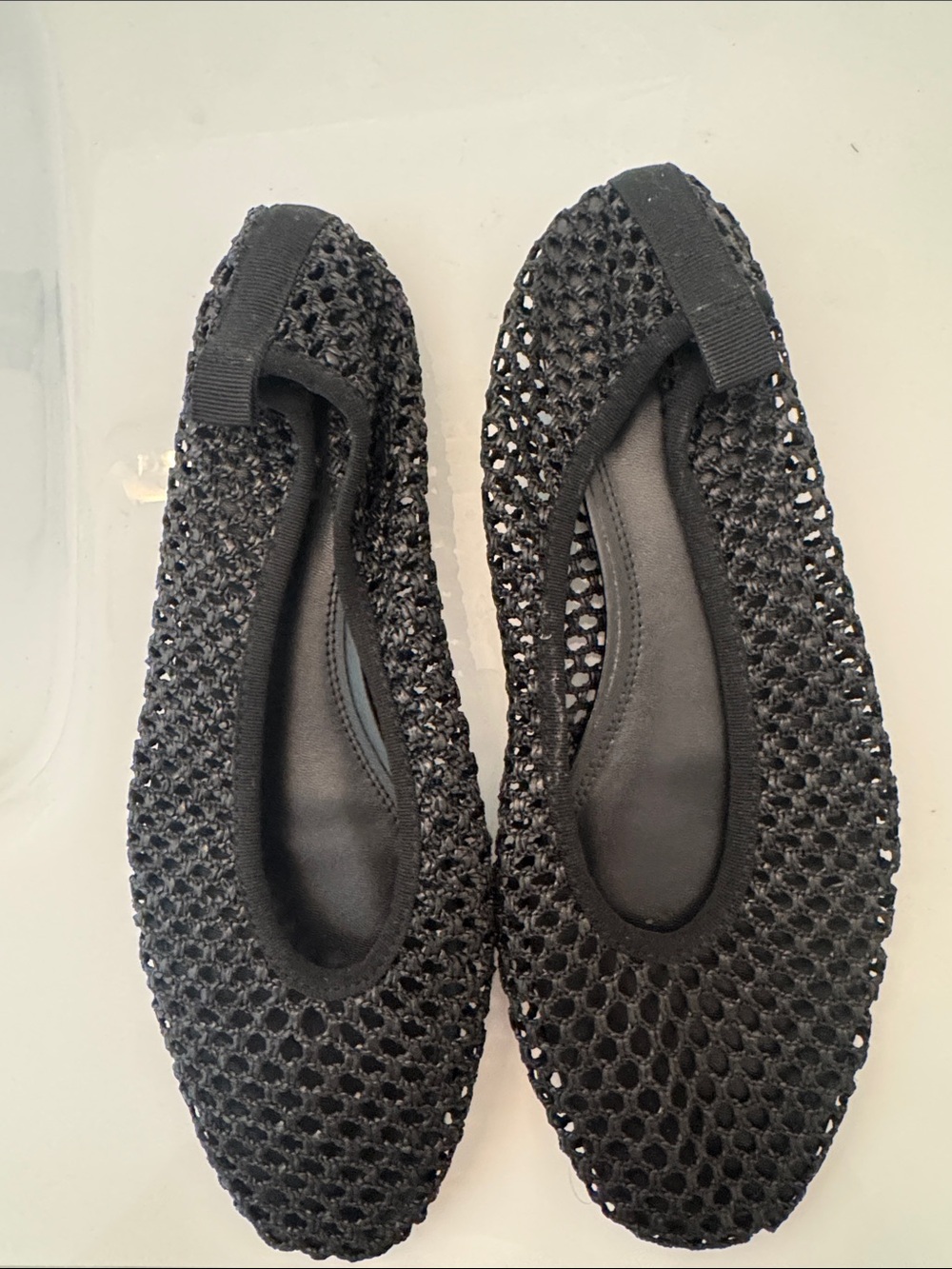 H&M Black Crochet Slip-On Ballet Flats